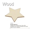 thumbnail image 4 of Estrellas de madera de 25 mm, paquete de 100 recortes de madera en blanco, 4 of 5