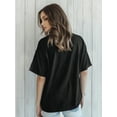 thumbnail image 2 of T-Shirt Imprimé Dessin Animé Trèfle à Quatre Feuilles pour la Saint-Patrick pour Femmes Mode Manches Courtes Col Rond Ajusté Tops Été Décontracté Mode Urbaine, 2 of 6