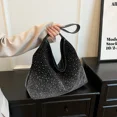 thumbnail image 4 of Bolsos de compras de gran capacidad para mujer, bolsos de hombro de diseñador de lujo, carteras de gamuza sintética retro para mujer, bolsos de mano con remaches para mujer, 4 of 5