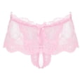 thumbnail image 1 of Men See-through Lace Crotchless Skirted Thong T-back Panties Low Rise Elastic Waistband Bowknot G-string Sexy Lingerie Underwear3XL Gong Bohan LED, 1 of 2