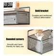 thumbnail image 5 of Cififendec No-Drill Metal Storage Basket, 10.24"×5.9", Wall-Mounted Hanging Organizer Rack for Bathroom Kitchen Office, Black, 5 of 5