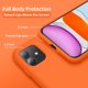 thumbnail image 3 of Funda de silicona ultrafina para iPhone 11, resistente a golpes y con forro de microfibra suave antiarañazos, 6,1 pulgadas, color naranja neón., 3 of 8