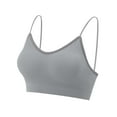 thumbnail image 3 of Spencer 3 Pieces Women V Neck Cami Bra Bralettes Padded Seamless Bralette Straps Sleeping Bra Pullover Style Tank Top Bra, 3 of 8