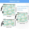thumbnail image 3 of Dailycode Reusable Ziploc Bags Leakproof Sandwich Snack Freezer Bags Cartoon Clouds Fruits 3 pack, 3 of 7