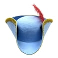 thumbnail image 4 of Sombrero pirata para adultos, regalo para adultos, espectáculo escénico, carnaval, novedad desgastada. Azul, 4 of 8