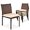 Brown/Cream, variant on CHAUKY Set of 4 Stackable Outdoor Patio Wicker Chairs w/Cushions, UV-Resistant Finish, and Steel Frame - Brown/Cream