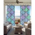 thumbnail image 6 of Abstract Art Coastal Blackout Curtains for Bedroom Living Room Darkening Curtains 84 Inch Length 2 Panels Set Nautical Sea Summer Beach Window Curtain Window Treatment Grommet Drapes 42"x84", 6 of 9