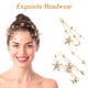 thumbnail image 4 of Corona de diosa con diamantes de imitación y estrellas, diadema nupcial, tiara, hermoso accesorio de boda, 4 of 8