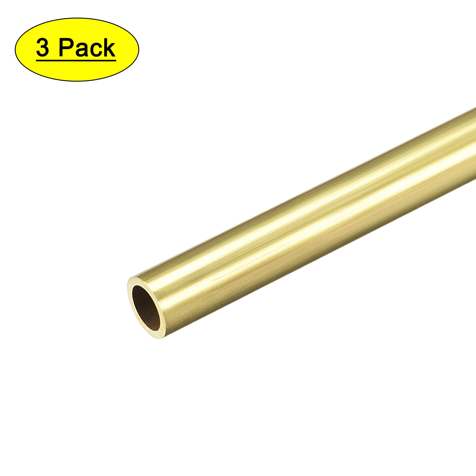 uxcell Brass Round Tube 300mm Length 6mm OD 1mm Wall Thickness Seamless Straight Pipe Tubing 2 Pcs 