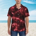 thumbnail image 4 of Lsque Red Line pattern Hawaiian Shirt for Men, Unisex Summer Beach Casual Short Sleeve Button Down Shirts-X-Large, 4 of 9