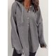 thumbnail image 2 of Sudadera SHEWIN Oversized para mujer Chaqueta con capucha y botones, 2 of 3