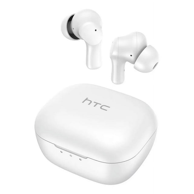 HTC TWS4 Auriculares Inalámbricos Audifonos In Ear Audifonos Manos Libres Audifonos Gamer Bluetooth 5.3 Con Microfonos Inalambricos Con Estuche Color Blanco
