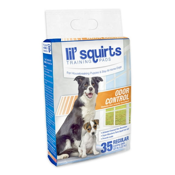 Lil' Squirts Training Pads with Charcoal Activated Odor Control 35ct