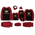 thumbnail image 2 of Liacowi Matching Family Pajamas Sets Christmas PJ's with Merry Christams Letter and Plaid Printed Long Sleeve Tee and Pants Loungewear, 2 of 8