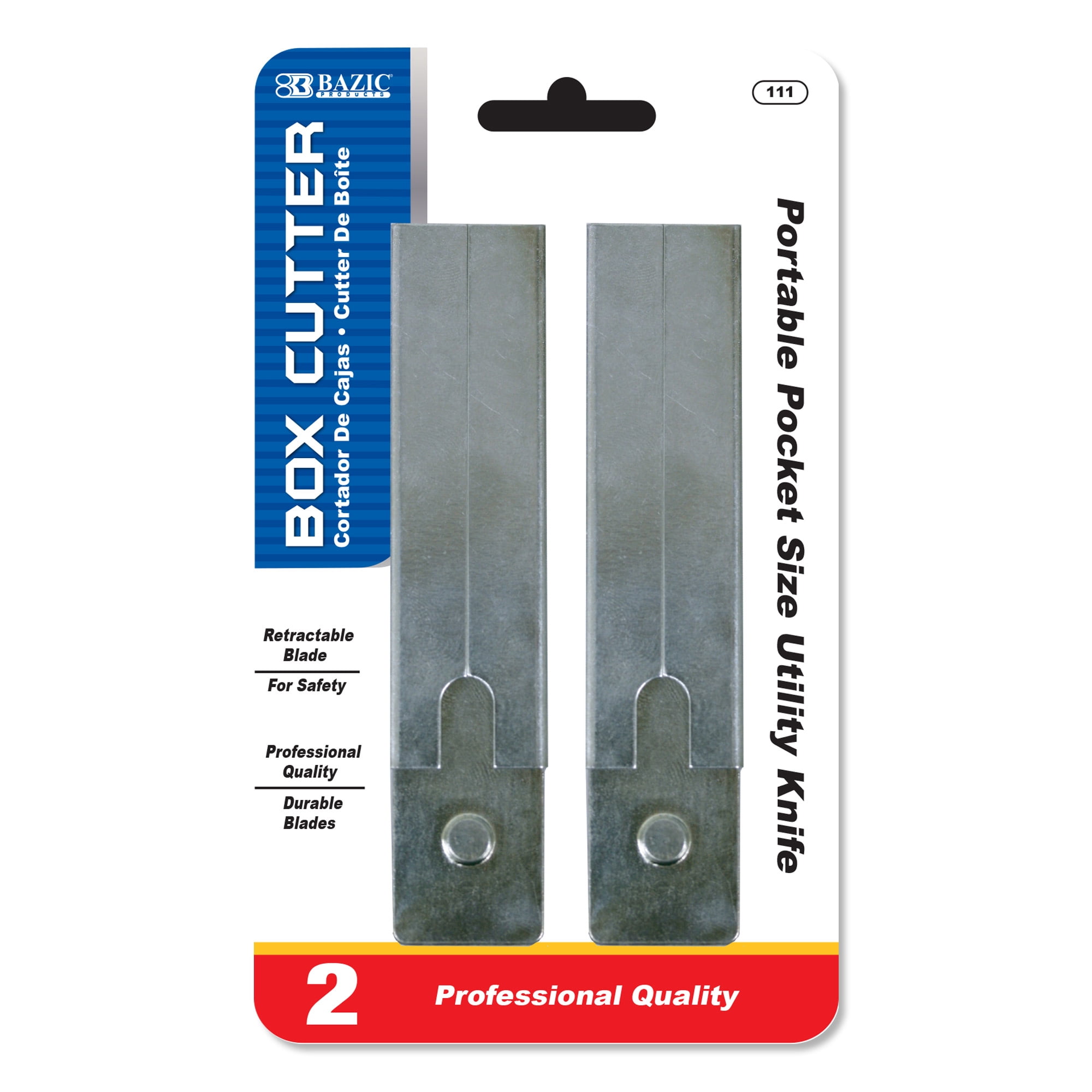 BAZIC Carton Cutter Retractable Blade, Utility Knife Set for Box, 48 ...
