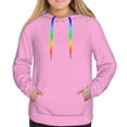 thumbnail image 3 of KLL Pink for Womens Pullover Hoodie with Pocket Hooded Long Sleeve Shirts Sweatshirt for Women-XX-Large, 3 of 7