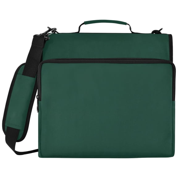 ALAZA Zipper Binder Dark Green Pattern 2 inch 3 Ring 500 Sheet Capacity Trapper Keeper File Folder Organizer Bag
