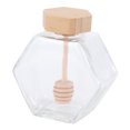 thumbnail image 4 of TAILTOSS Clear Honey Pot With Dipper Glass Jar For Home Kitchen Use Design For Honey Storage Easy To Clean And Reusable, 4 of 6