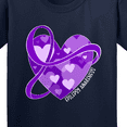 thumbnail image 4 of Inktastic Epilepsy Awareness Purple Ribbon Around Heart Youth T-Shirt, 4 of 5