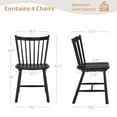 thumbnail image 7 of Dycanpo 18" Upgraded Dining Room Chairs Set of 4,Farmhouse Wooden Spindle Back Kitchen Chairs for Kitchen,Black, 7 of 7