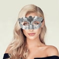 thumbnail image 5 of Unique Bargains 1 Pc Butterfly Party Mask Silver Tone Plastic, 5 of 5