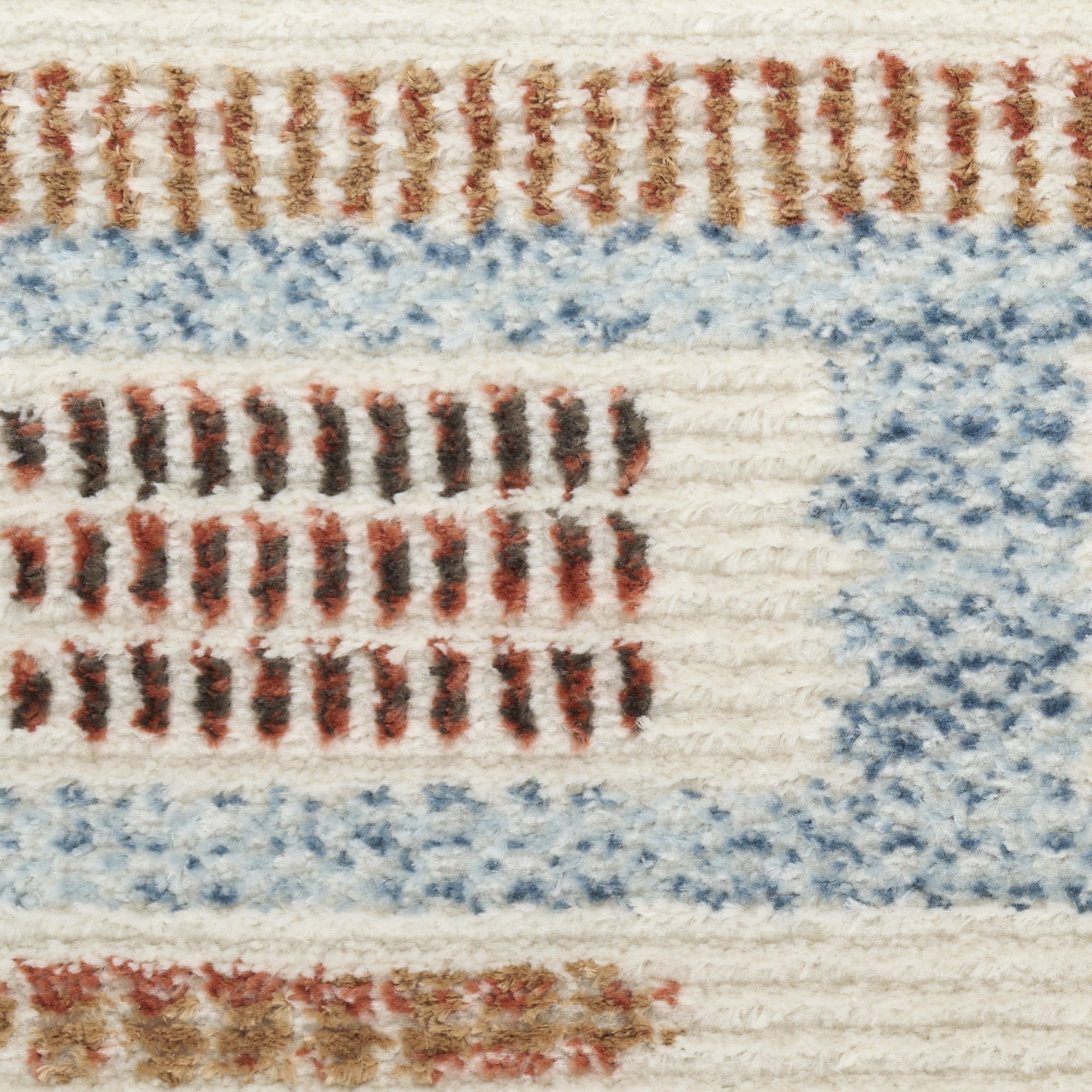 Nourison Nordic 2'2" x 7'6 Ivory Rust Modern Indoor Rug