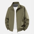 thumbnail image 6 of Jerdar Men's Nylon Jacket Lightweight Thin Zip Pockets Solid Color Long Sleeve No Hood Casual Windproof Water Resistant Everyday Coat Outerwear Crop Jackets for Men, 6 of 9