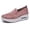 Pink, variant on OOOUM Knit Walking Shoes For Women Slip-On Comfort Air Cushion Casual Shoes Platform Knit Slip On Shoes White US:12.5