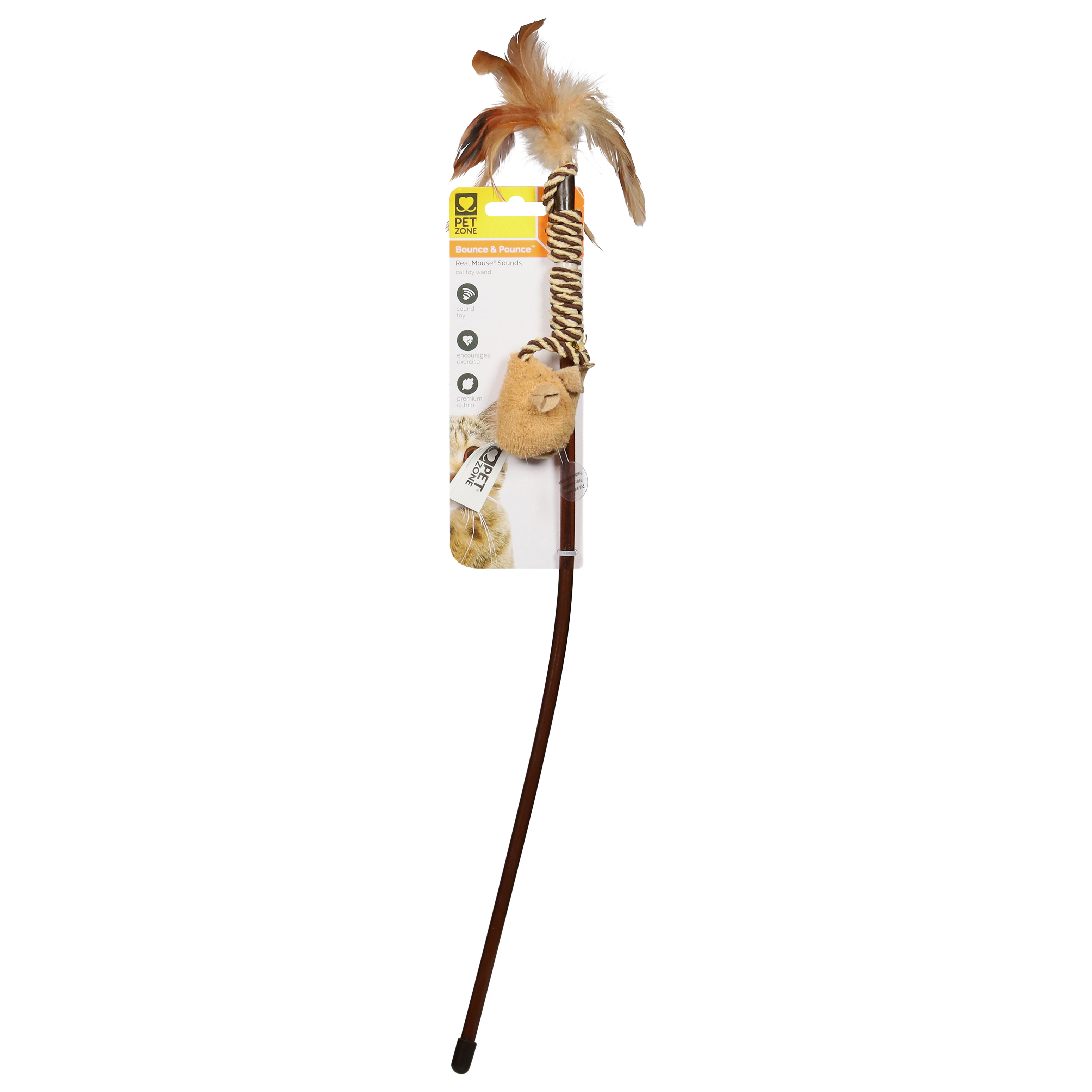 Pet Zone Bounce and Pounce Wand Cat Toy
