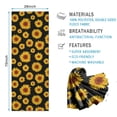 thumbnail image 2 of Black Small Sunflower Pattern Hot Yoga Mat Towel Non Slip for Hot Yoga - Quick-Drying Yoga Mat Cover with 4 Corner Pockets with Travel Bag - Hot Yoga Towel Non Slip 70"x26", 2 of 6