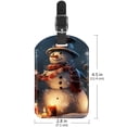 thumbnail image 6 of Square 2Pack PU Leather Christmas Snowman Cruise Luggage Tag with Privacy Cover and Name ID Tag for Travel Handbags Backpacks Luggage Tags, 6 of 6