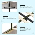 thumbnail image 6 of VanAcc King Size Wood Floating Bed Frame with Headboard & LED Light, Wooden Platform Bed Frame with Slats Support, Easy Assembly, White Birch, 6 of 8