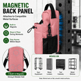 thumbnail image 7 of QingRoam Magnetic Water Bottle Bag for Gym with Phone Pocket Metal Surface Attachment Adjustable Crossbody Strap Pink, 7 of 7