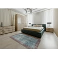 thumbnail image 4 of Ahgly Company Tapis d'Intérieur Rond Contemporain Gris Argenté Persan, 5 Pieds Rond, 4 of 6