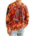 thumbnail image 4 of Broave Mens Knit Crewneck Long Sleeve Shirt Halloween Graphic Pullover Casual ,Gothic Skeleton Crew Neck Sweatshirt for Daily Wear & Halloween Party Outfit, 4 of 6