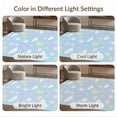 thumbnail image 7 of ODIKA 4'x6' Blue Pastel Moon Stars Clouds Bow Tulip Washable Area Rug Whimsical Celestial Floral Motifs for Dorm Room, Small Living Stain Resistant Low Profile, Easy Care, 7 of 7