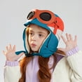 thumbnail image 2 of Karoyedx Scarf Winter Outdoor Fleece Lined Warm Hat For Boys And Girls With Ear Goggles Integrated Hat Navy Size,One Size, 2 of 7
