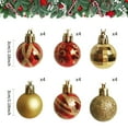 thumbnail image 4 of Costeam 3 CM 24 Pcs Christmas Glittering Elf Glass Ornaments for Tree - Mini Painted Swirl Dots Hanging Decorations - Red Green Christmas Tree Balls for Xmas Decor, 4 of 4