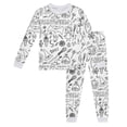 thumbnail image 2 of SOFTCCLO Outfit Sets for Boys Halloween Hand Drawn Doodle Long Sleeve Crewneck Sweatshirt Sweatpants 2 Piece Outfits Size 2-3Y, 2 of 4