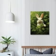 thumbnail image 4 of PIKWEEK  Rabbit Cartoon Oil Painting, Cute Rabbit Poster, Kids Room Canvas Wall Decor, Rabbit Wall Art Living Room Posters Bedroom Painting, 4 of 5