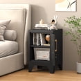 thumbnail image 2 of Coolsun Metal Nightstand with Door and 1 Adjustable Shelf, 23.6" H Bedroom Side Table, Beside Storage Cabinet with Adjustable Leveling Feet, Modern Night Stand for Bedroom, Living Room, 2 of 7