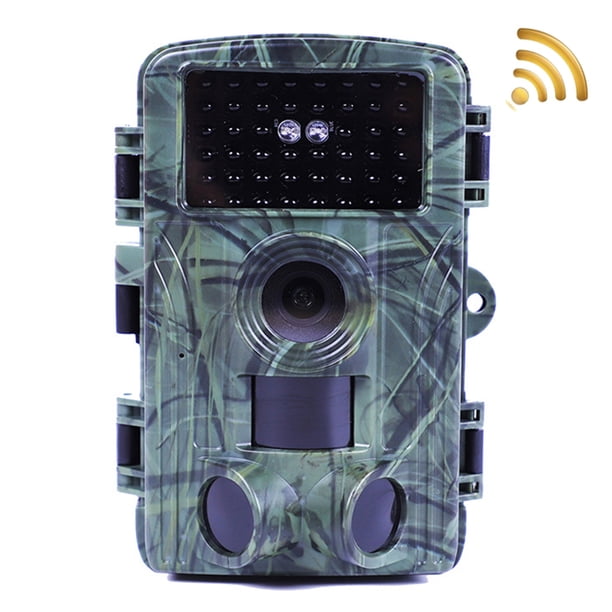 Cámara de caza impermeable con visión nocturna y WiFi de 4K y 60 MP