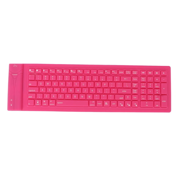 Foldable Silicone Silent Keyboard, Silicone Keyboard,108 Key Portable Soft Rubber Lightweight Waterproof Rollup Keyboard for Laptop PC Computer Travel Office Home