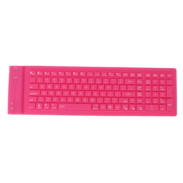 Foldable Silicone Silent Keyboard, Silicone Keyboard,108 Key Portable Soft Rubber Lightweight Waterproof Rollup Keyboard for Laptop PC Computer Travel Office Home