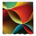 thumbnail image 3 of Ambesonne Abstract Shower Curtain, Graphic Colored, 69"Wx84"L, Orange White, 3 of 5