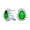 Green, variant on Womens 2.5CT Blue CZ Halo Pear Teardrop Stud Earrings Omega Back