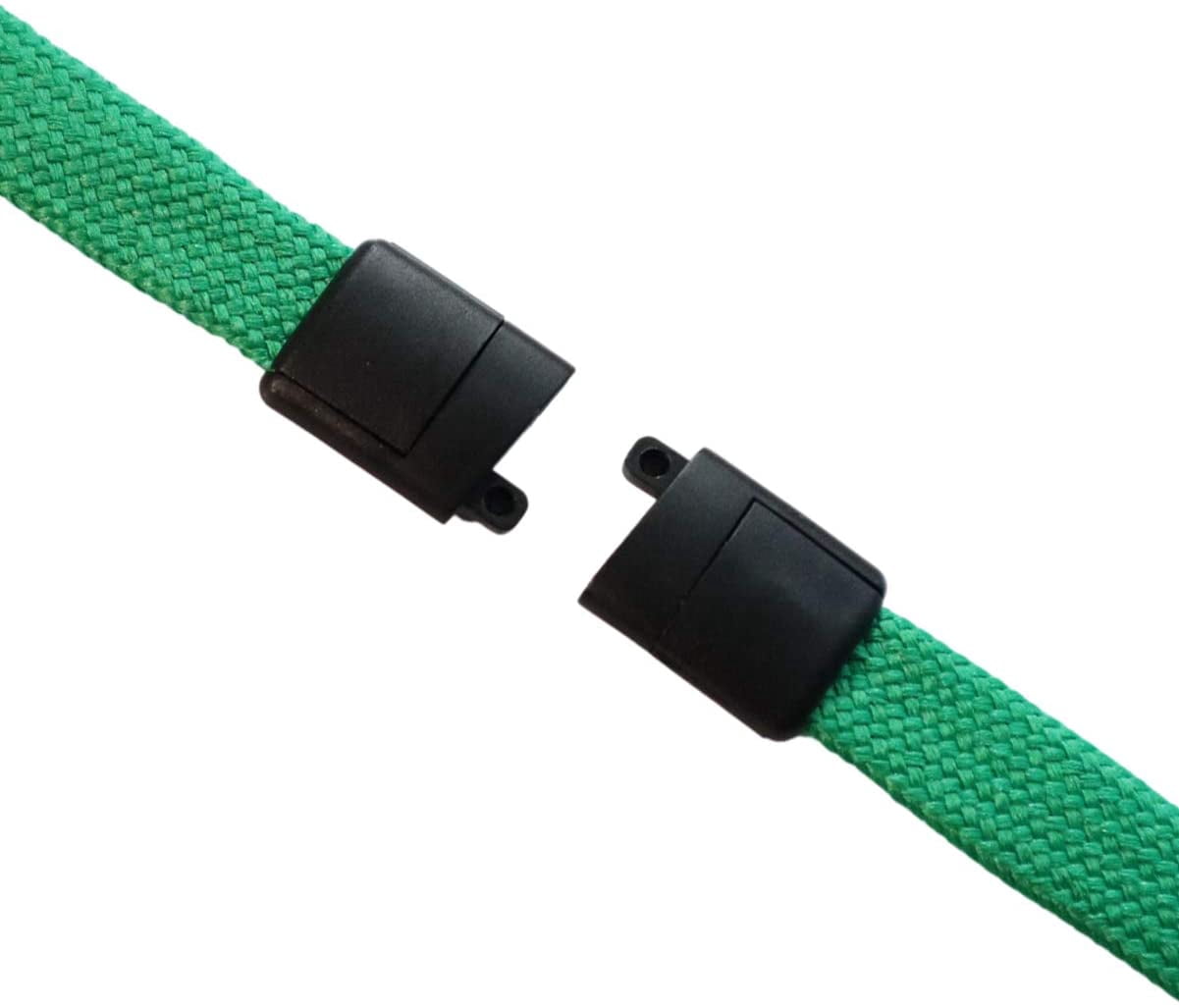 2 Pack - Face Mask Lanyards - Smaller Size with Safety Breakaway Clasp - Small Size Ear Saver Holder with Swivel J Clips - Short 12.5" Length by Specialist ID (Green)