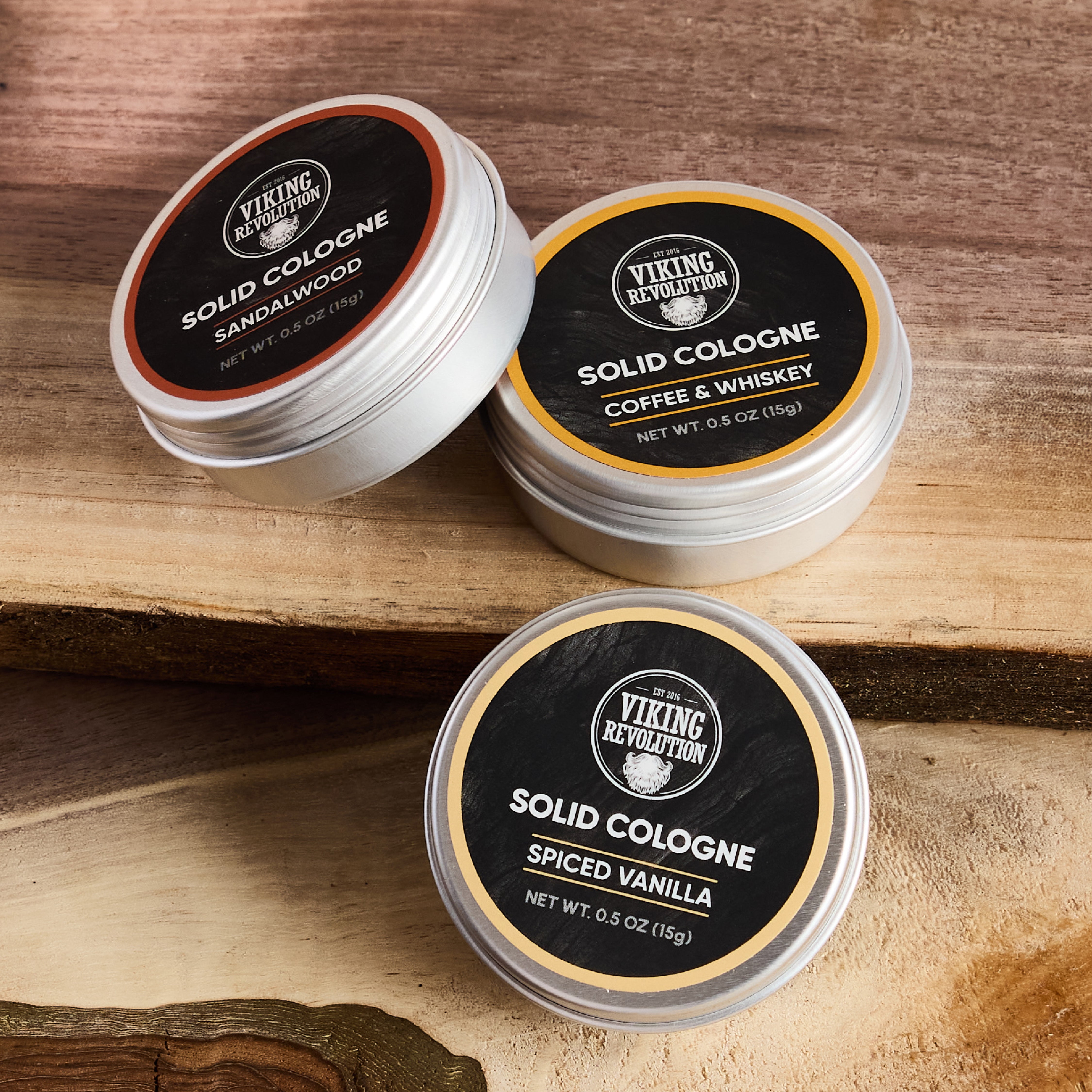 WYLER CLOTHING・ワイラークロージング・インディゴガンジー3点セット Viking Revolution Solid Cologne 3 pack, Sandalwood, Spiced Vanilla