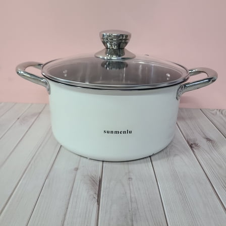 sunmenlu Pots  – Heavy‑Duty Stainless Steel Cooking Pot with Heat‑Ideal for Soups, Stews, and Everyday Meals