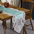 thumbnail image 1 of Mantel de terciopelo con flores, elegante y chic, lavable, decoración de mesa, comedor, decoración de bodas, banquetes, Halloween, Navidad (3), 1 of 2